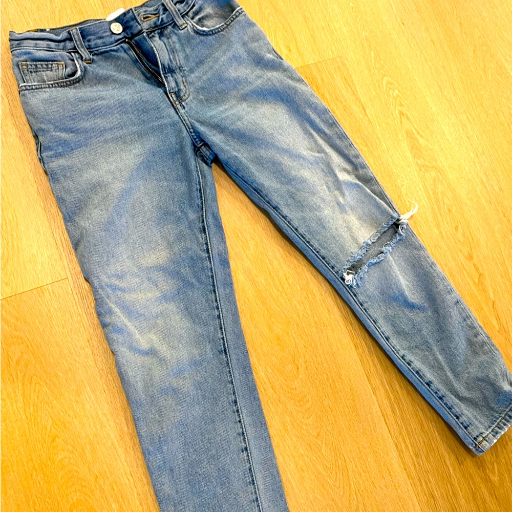 Current Elliot Distressed Cropped Jeans